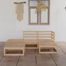 5-tlg. Garten-Lounge-Set Massivholz Kiefer