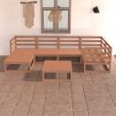 7-tlg. Garten-Lounge-Set Honigbraun Massivholz Kiefer