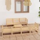 8-tlg. Garten-Lounge-Set Massivholz Kiefer