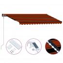 Einziehbare Markise mit Windsensor & LED 400x300cm Orange Braun