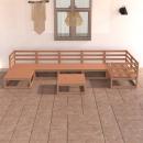 8-tlg. Garten-Lounge-Set Honigbraun Massivholz Kiefer