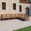 6-tlg. Garten-Lounge-Set Honigbraun Massivholz Kiefer