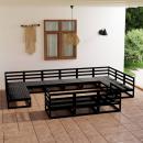 13-tlg. Garten-Lounge-Set Massivholz Kiefer