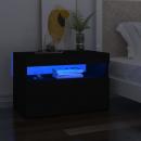 Nachttisch LED-Leuchten 2 Stk. Schwarz 60x35x40cm Holzwerkstoff