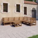 7-tlg. Garten-Lounge-Set Honigbraun Massivholz Kiefer