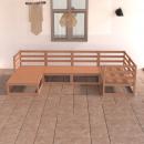 6-tlg. Garten-Lounge-Set Honigbraun Massivholz Kiefer