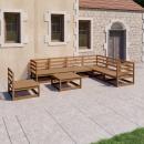 8-tlg. Garten-Lounge-Set Honigbraun Massivholz Kiefer