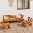 5-tlg. Garten-Lounge-Set Honigbraun Massivholz Kiefer