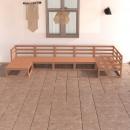 7-tlg. Garten-Lounge-Set Honigbraun Massivholz Kiefer