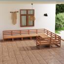 9-tlg. Garten-Lounge-Set Massivholz Kiefer