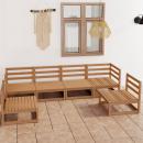 6-tlg. Garten-Lounge-Set Honigbraun Massivholz Kiefer