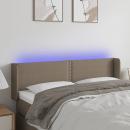 LED Kopfteil Taupe 147x16x78/88 cm Stoff