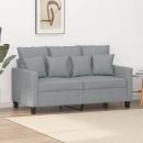 2-Sitzer-Sofa Hellgrau 120 cm Stoff