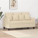 2-Sitzer-Sofa Creme 120 cm Stoff