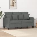 2-Sitzer-Sofa Dunkelgrau 120 cm Stoff