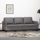 3-Sitzer-Sofa Grau 180 cm Kunstleder