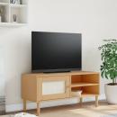 TV-Schrank SENJA Rattan-Optik Braun 106x40x49 cm Kiefernholz