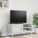 TV-Schrank SENJA Rattan-Optik Weiß 106x40x49 cm Kiefernholz