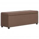 Bank mit Staufach 116 cm Braun Polyester 