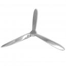 Wanddekoration Propeller Silbern 70cm Aluminium