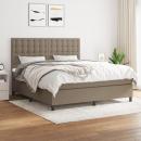 Boxspringbett mit Matratze Taupe 160x200 cm Stoff