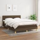 Boxspringbett mit Matratze Dunkelbraun 140x200 cm Stoff