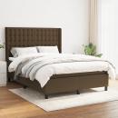 Boxspringbett mit Matratze Dunkelbraun 140x190 cm Stoff