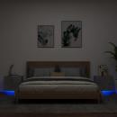 Wand-Nachttische mit LED-Leuchten 2 Stk. Betongrau