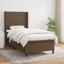 Boxspringbett mit Matratze Dunkelbraun 90x200 cm Stoff