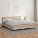 Boxspringbett Matratze Cappuccino-Braun 160x200 cm Kunstleder