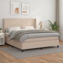 Boxspringbett Matratze Cappuccino-Braun 180x200 cm Kunstleder