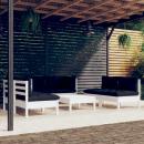 7-tlg. Garten-Lounge-Set mit Kissen Kiefer Massivholz