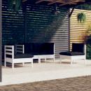 4-tlg. Garten-Lounge-Set mit Kissen Kiefer Massivholz