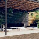 9-tlg. Garten-Lounge-Set mit Kissen Kiefer Massivholz