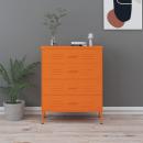 Kommode Orange 80x35x101,5 cm Stahl  