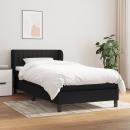 Boxspringbett mit Matratze Schwarz 90x190 cm Stoff