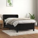 Boxspringbett mit Matratze Schwarz 80x200 cm Samt