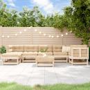 8-tlg. Garten-Lounge-Set Massivholz Kiefer