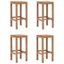 Barhocker 4 Stk. Massivholz Teak