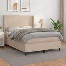 Boxspringbett Matratze Cappuccino-Braun 140x190cm Kunstleder