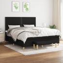 Boxspringbett mit Matratze Schwarz 160x200 cm Stoff