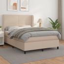 Boxspringbett Matratze Cappuccino-Braun 140x190cm Kunstleder