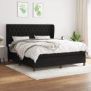 Boxspringbett mit Matratze Schwarz 160x200 cm Stoff