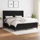 Boxspringbett mit Matratze Schwarz 180x200 cm Stoff