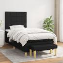 Boxspringbett mit Matratze Schwarz 80x200 cm Stoff