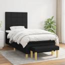 Boxspringbett mit Matratze Schwarz 90x190 cm Stoff