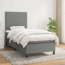 Boxspringbett mit Matratze Dunkelgrau 90x190 cm Stoff