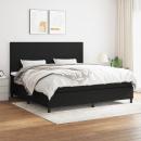 Boxspringbett mit Matratze Schwarz 200x200 cm Stoff