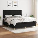 Boxspringbett mit Matratze Schwarz 160x200 cm Stoff