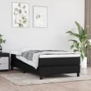 Boxspringbett mit Matratze Schwarz 100x200 cm Stoff